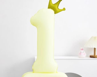 40" Crown Number Balloon, Children's Birthday Party Decoration