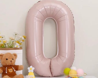 40"  number balloon children's birthday Party Decorations large balloon giant number balloon Baby Pink number balloon A111