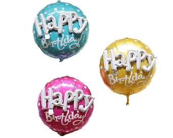 Globos de letras de cumpleaños de 22 pulgadas para armar, decoración para fiestas de cumpleaños