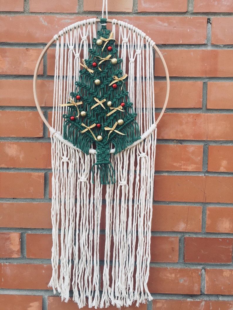 Macrame Christmas Tree Wall Hanging Etsy