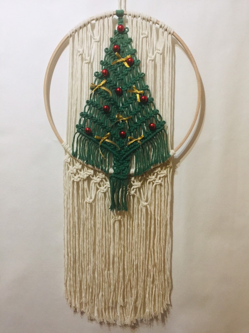 Macrame Christmas Tree Wall Hanging Etsy