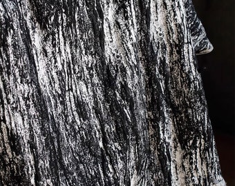 Zwart-witte jacquardstof, reliëf getextureerd brokaat dubbelzijdig designerstof voor kleding, jurk DIY-stof 51 inch breed