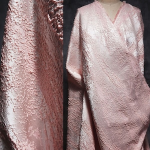Sparkling Jacquard Fabric, Pink Embossed Brocade, Damask fabric For upholstery, Dress DIY fabric 53 inches width
