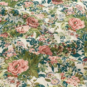 Vintage Rose Upholstery Fabric, Jacquard Fabric, Damask Brocade For Furnishing, Dress  DIY fabric 57 inches width