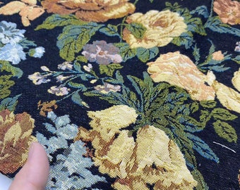 Tessuto jacquard vintage con fiori di iris, tessuto broccato, damasco per la casa per abiti, tappezzeria, tessuto fai da te 57 pollici di larghezza