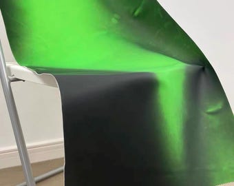 Green Thermochromic Fabric, Black change to Green Color PU Fabric, Heat-reactive fabric 57" W