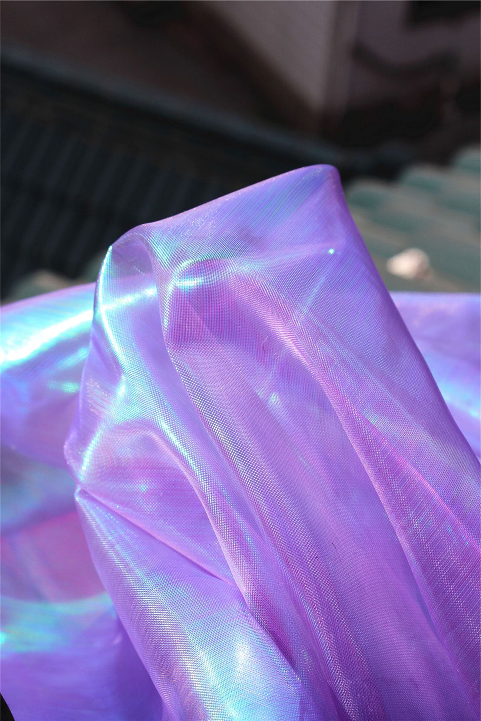 Lalic Fahsion Laser Holographic Fabric Gauze Hologram Clothing Etsy
