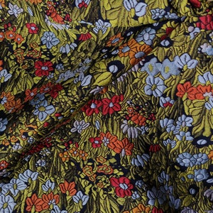 Flower Emboss Jacquard Fabric, Exquisite Flora Brocade,Damask Fabric For upholstery, Dress  DIY fabric 55 inches width