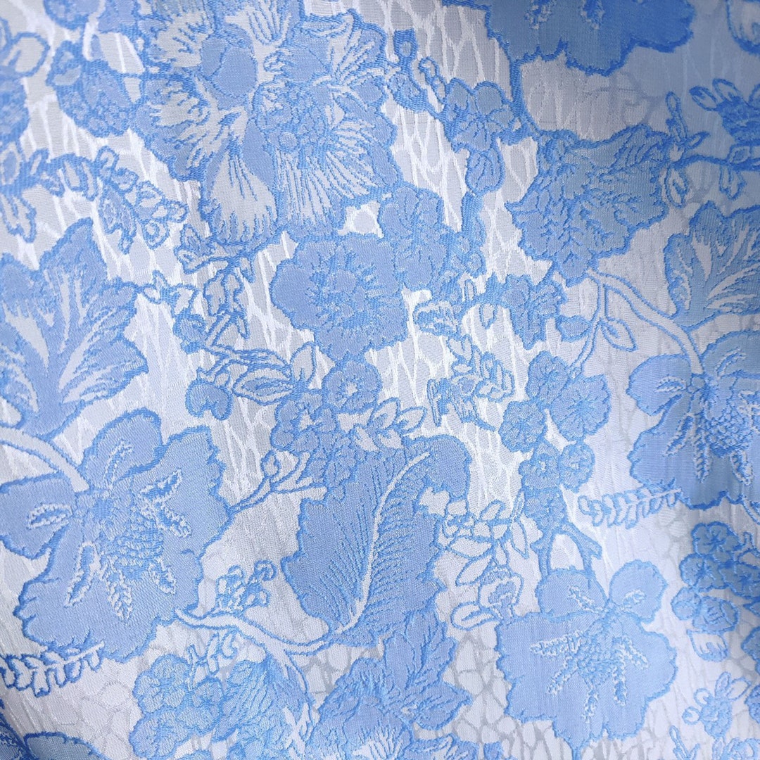 CD 25 Monogram Set Blue Jacquard Fabric