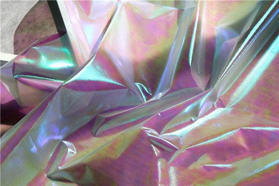 Rainbow Reflective Holographic Fabric, Symphony Perspective Laser