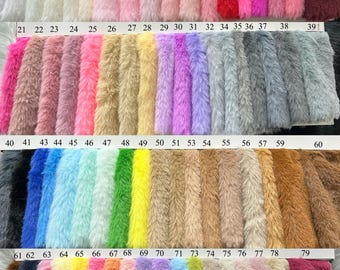 Fausse fourrure de lapin Minky, peluche douce pour fabriquer des jouets en peluche, créations originales de costumes, 160 x 50 cm