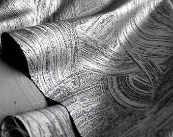 Silbergrauer Metallic-Jacquardstoff, Glitzerbrokat, Damaststoff für Haute Couture, Kleiderbezüge, DIY-Stoff, 145 cm breit