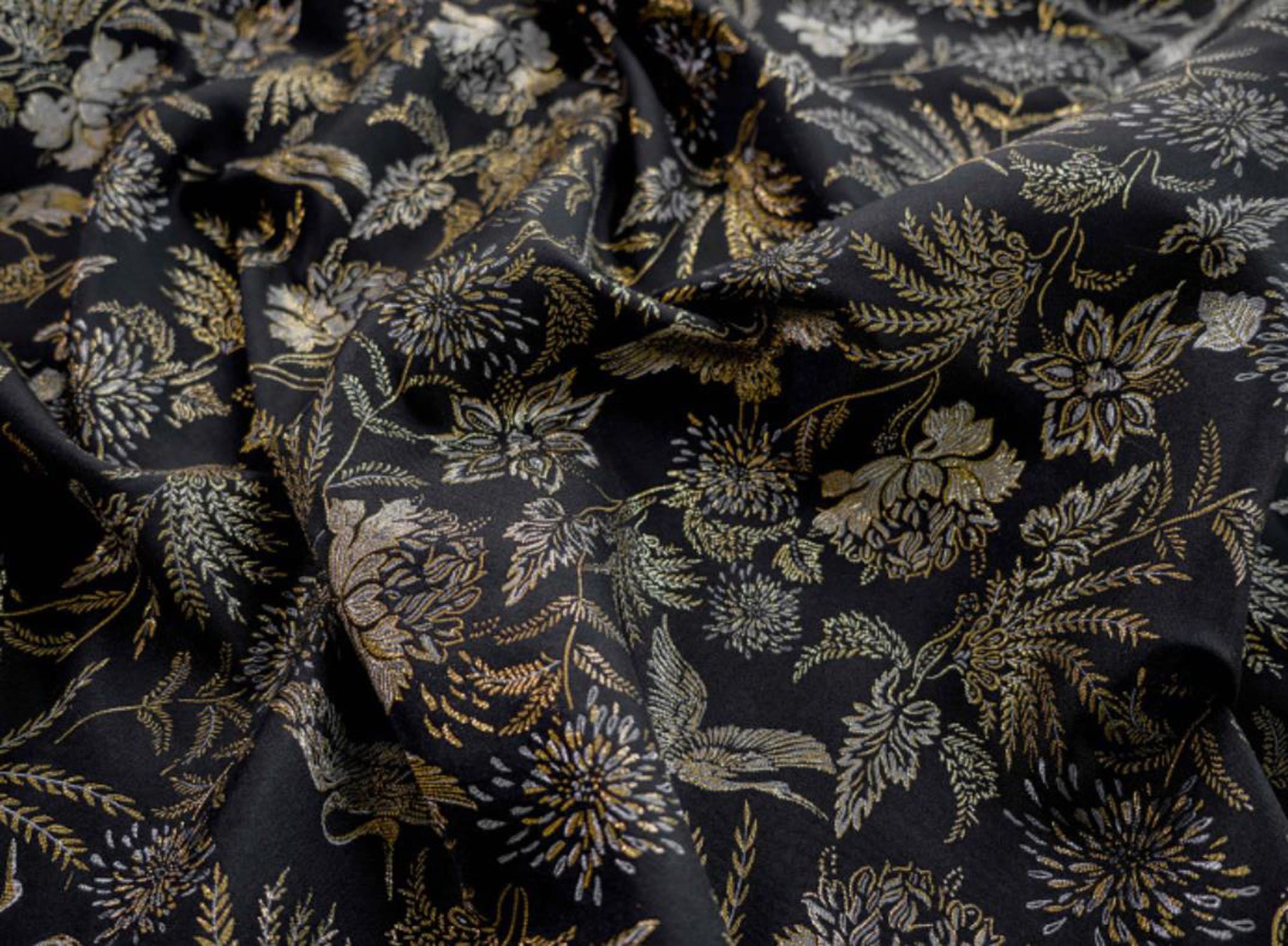 Black Gold 196 Silk Jacquard main image 0