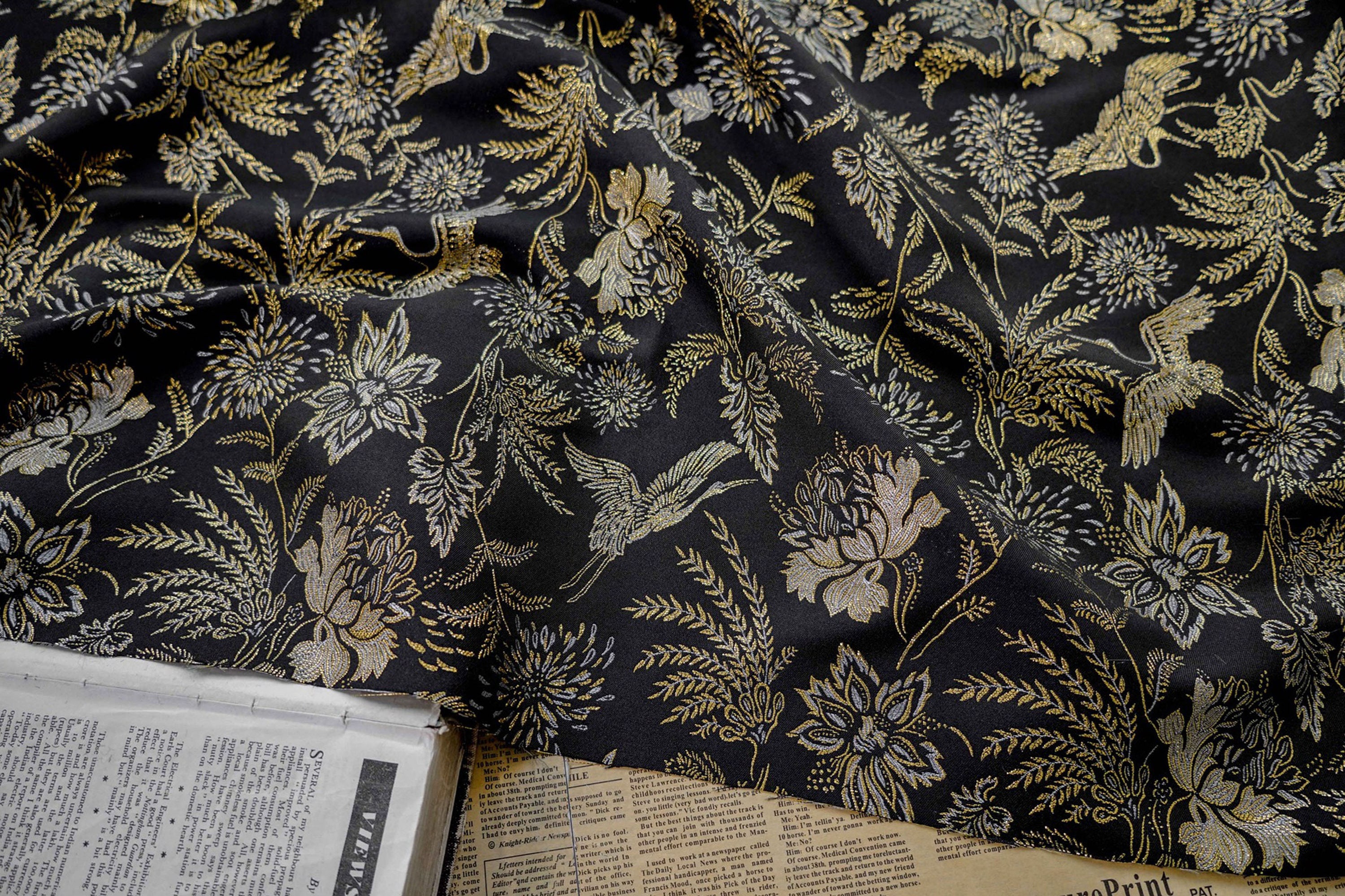 Black Gold 358-1 Silk Jacquard main image 0