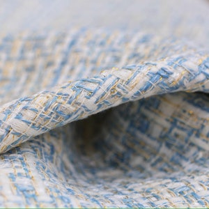Sky Blue Multi Novelty Tweed