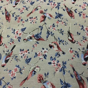 Vintage Bird Jacquard Fabric, Exquisite Upholstery Fabric For Haute Couture, Home Decor,Dress DIY fabric 55 inches width