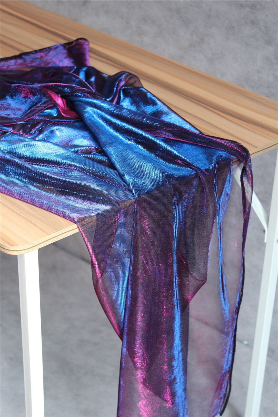 Reflective Holographic Laser Fabric Psychedelic Violet Etsy