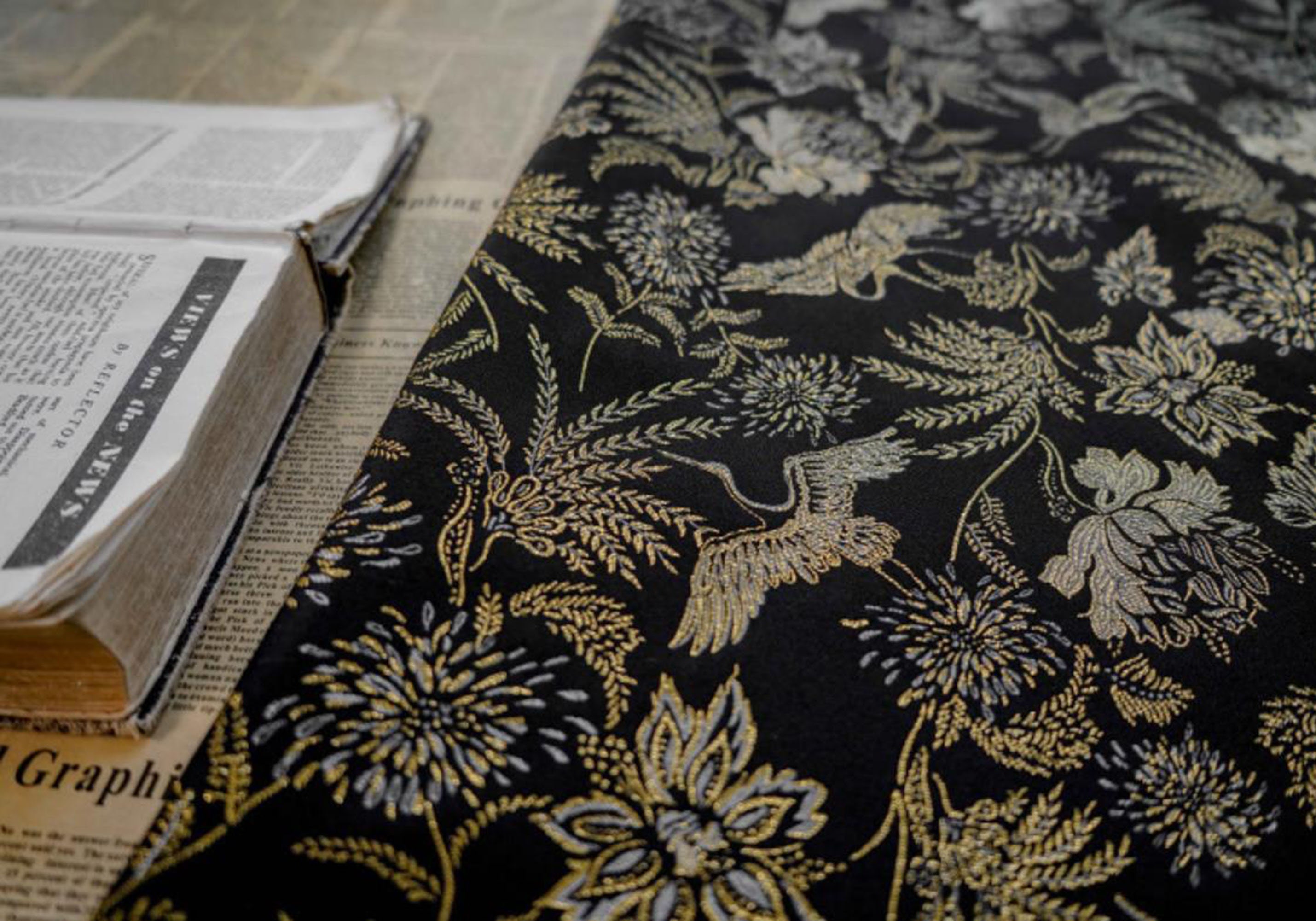 Black Gold 196 Silk Jacquard