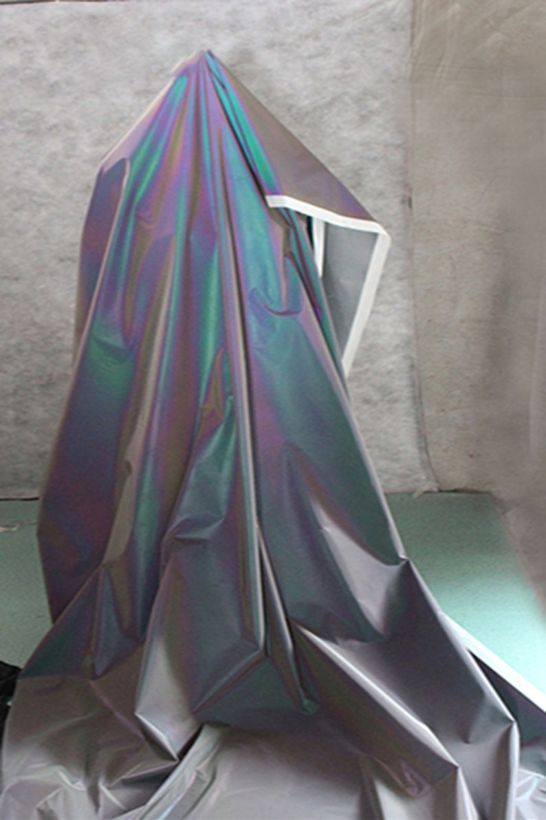 Rainbow Reflective Laser Holographic Fabric Illusion Hologram Etsy