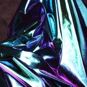 Symphony Holographic Fabric Laser Reflective Stretch Metallic - Etsy