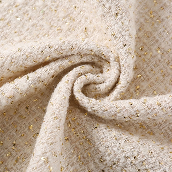 White Tweed Fabric