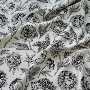 Retro Jacquard Fabric, Sketch Style Flora Brocade Damask For Clothing, Dress, UpholsteryDIY fabric 57 inches width