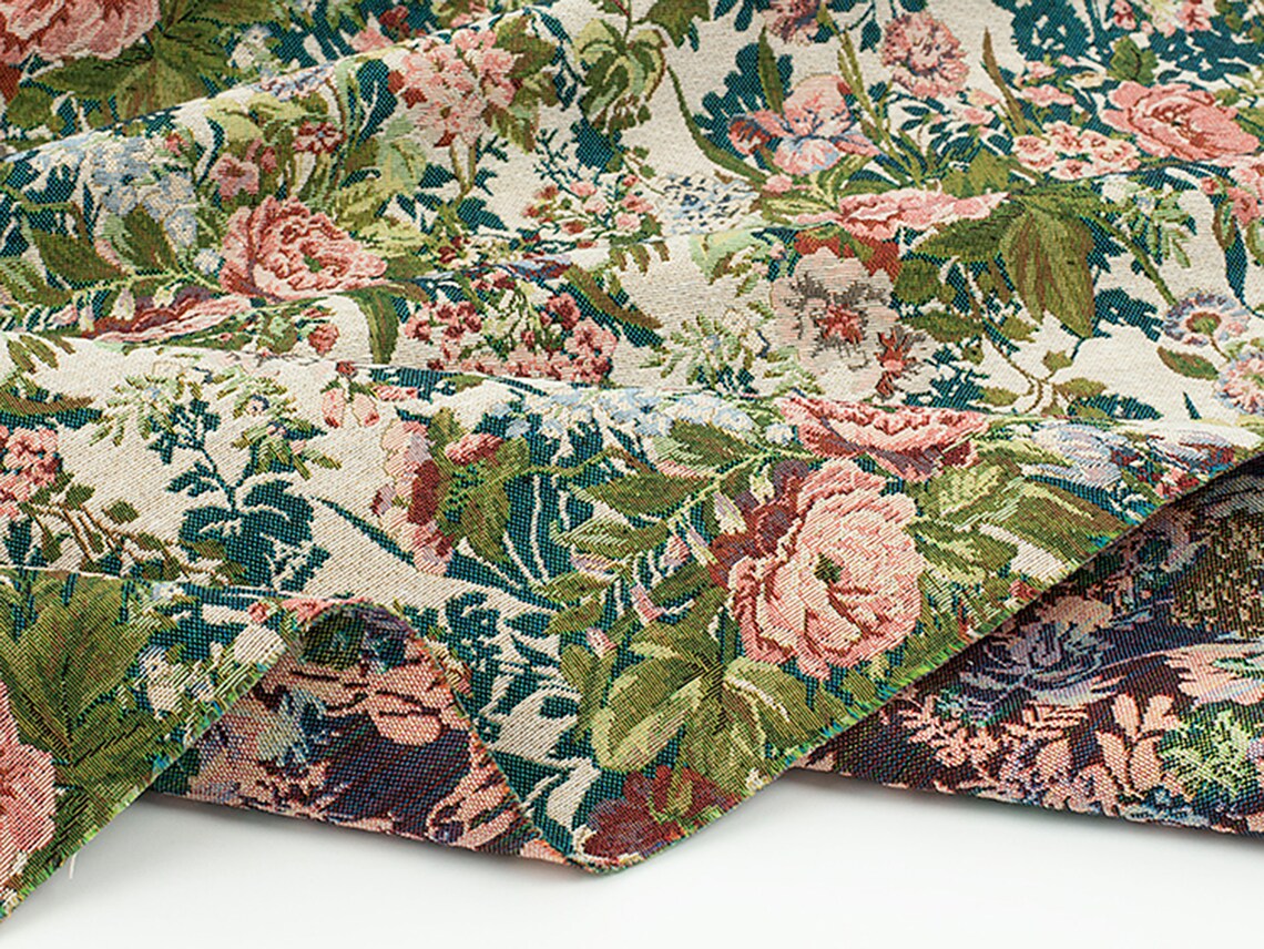 Vintage Rose Upholstery Fabric Jacquard Fabric Damask - Etsy