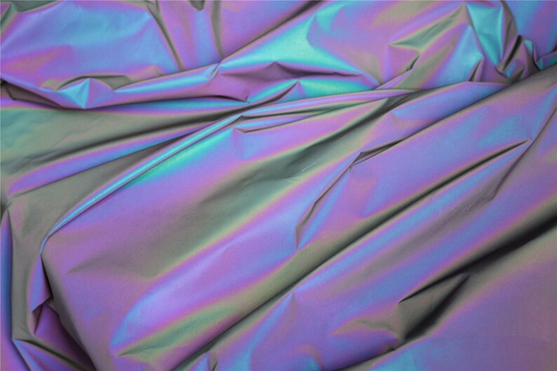 Rainbow Reflective Laser Holographic Fabric Illusion Hologram Etsy
