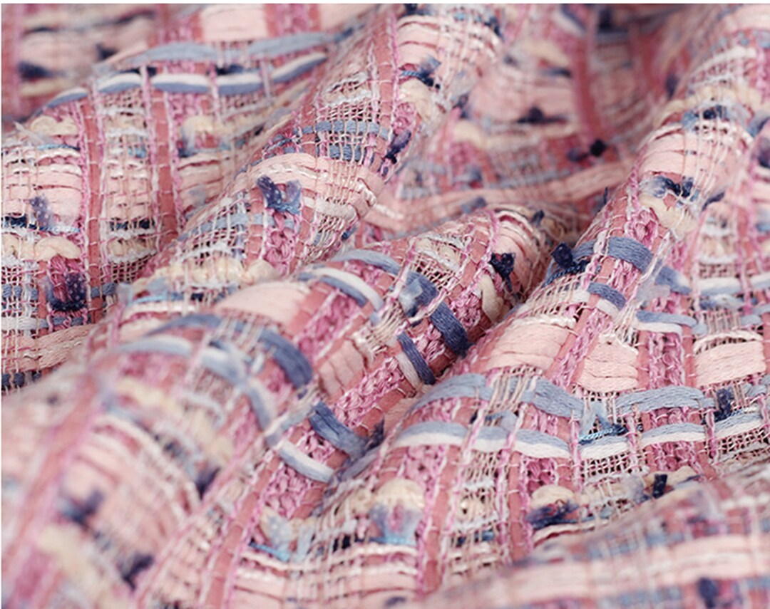Ribbon Knitted Tweed Fabric, Tweed Boucle Fabric, Dense Fabric for ...