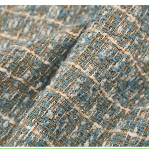 Tweed Fabric by the Yard, Woven Wool Tweed Boucle Fabric For Suit Coat Fabric 59 inches width