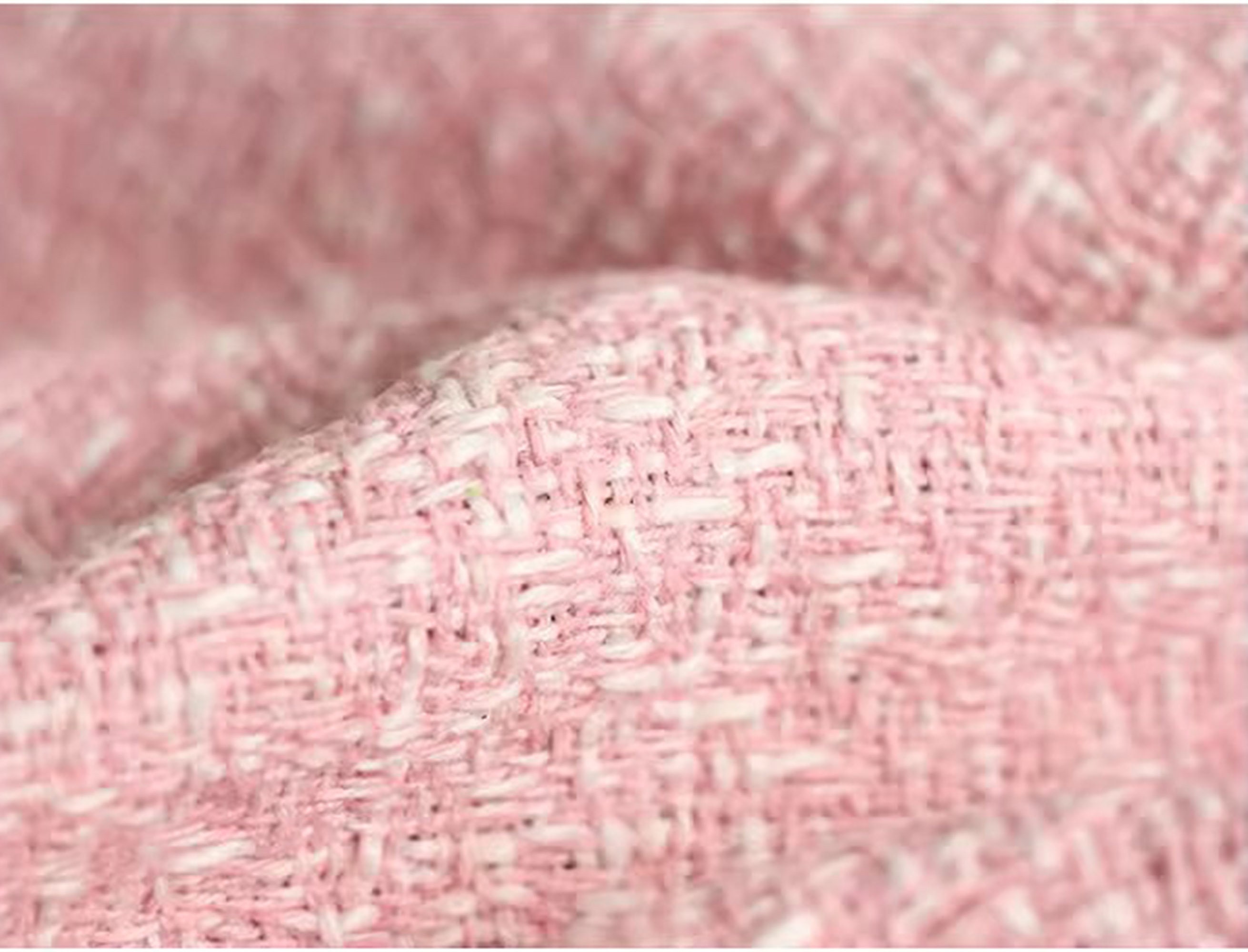 Coupon Tissu Tweed Laine - Haute Couture, Couleurs Grenat/Bleu Avec Fil Rose Brillant