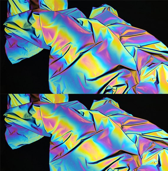 Thermal Reflective Laser Holographic Fabric Rainbow Illusion