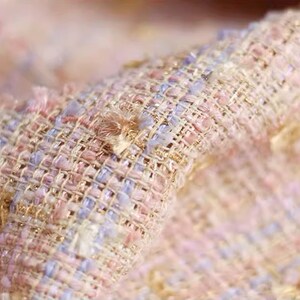 CC 25 Short Sleeved Tweed Pink Tweed Fabric