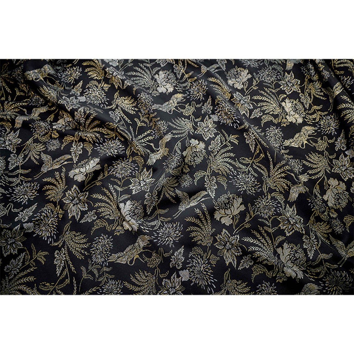 Black Gold 358-1 Silk Jacquard