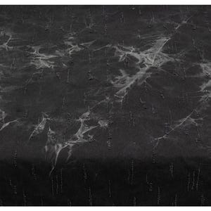 Black Tie-dye Denim Fabric, Frayed Strips Denim, Thick Cotton Denim For Fashion Appreal, Haute Couture, 67 inches width.