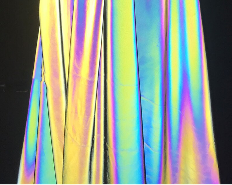 Thermal Reflective Laser Holographic Fabric Rainbow Illusion Etsy Canada