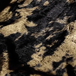 Gold Glitter Jacquard Fabric, Black and Gold Brocade Damask For Clothing, Dress  DIY fabric 57 inches width