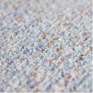 Colorful Tweed Fabric, Lovely Tweed Boucle Fabric with Metallic Sliver Yarn For Suit Coat, Jacket, Dress Haute Couture 57 inches Width