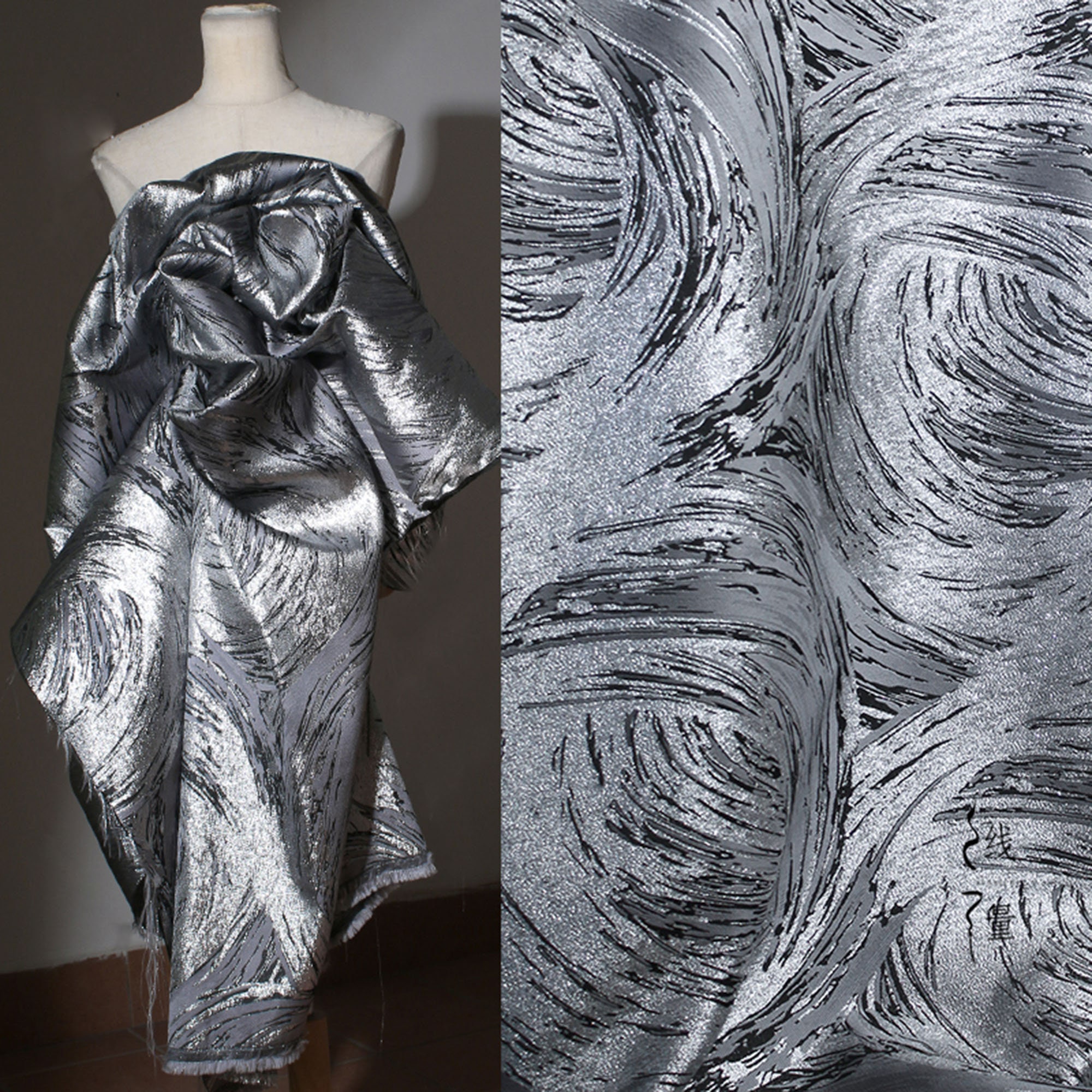 G18 Jacquard Fabric Grey – FabricViva