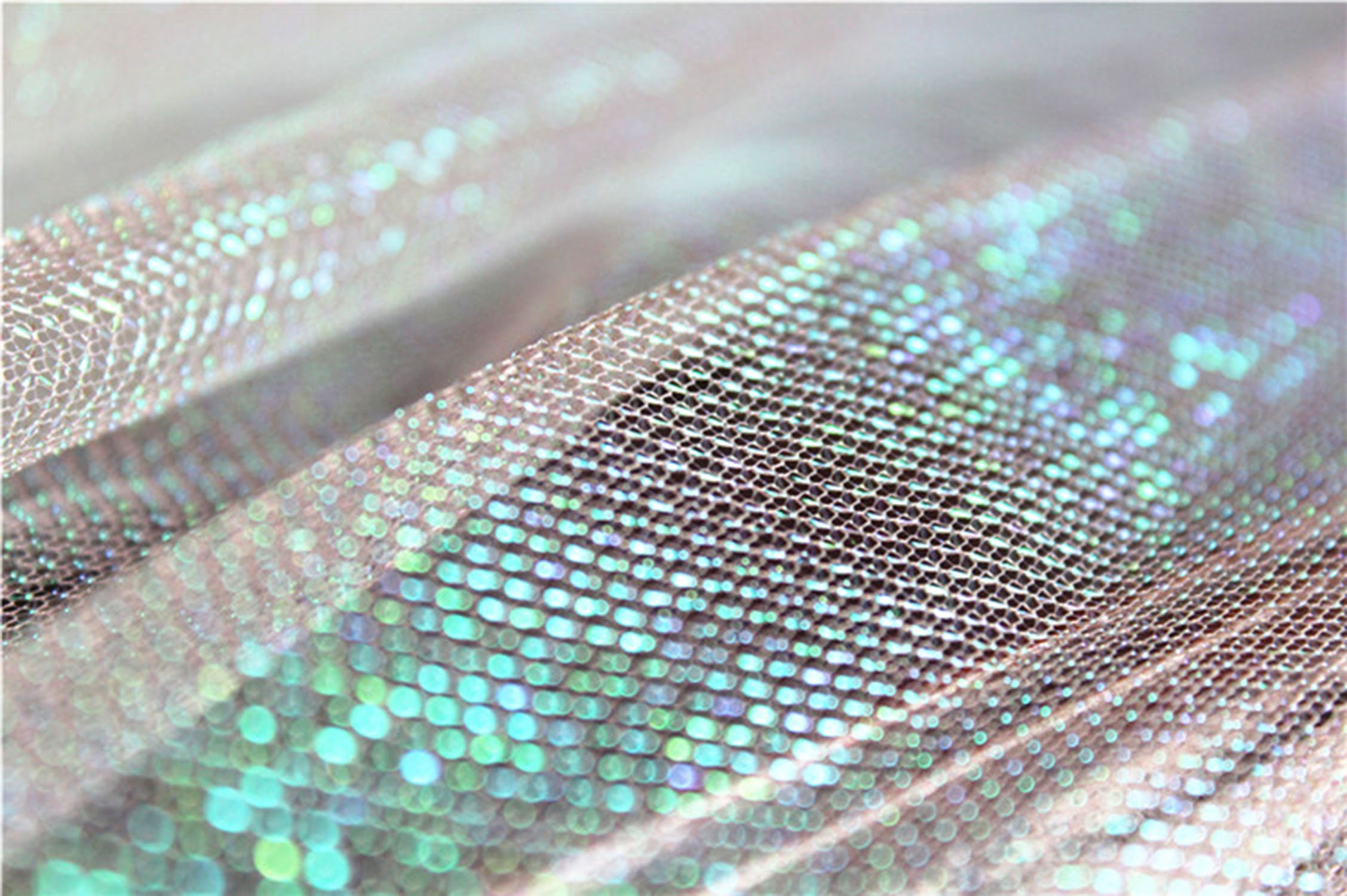 Psychedelic Shiny Holographic Mesh Fabric Polyester Laser Etsy