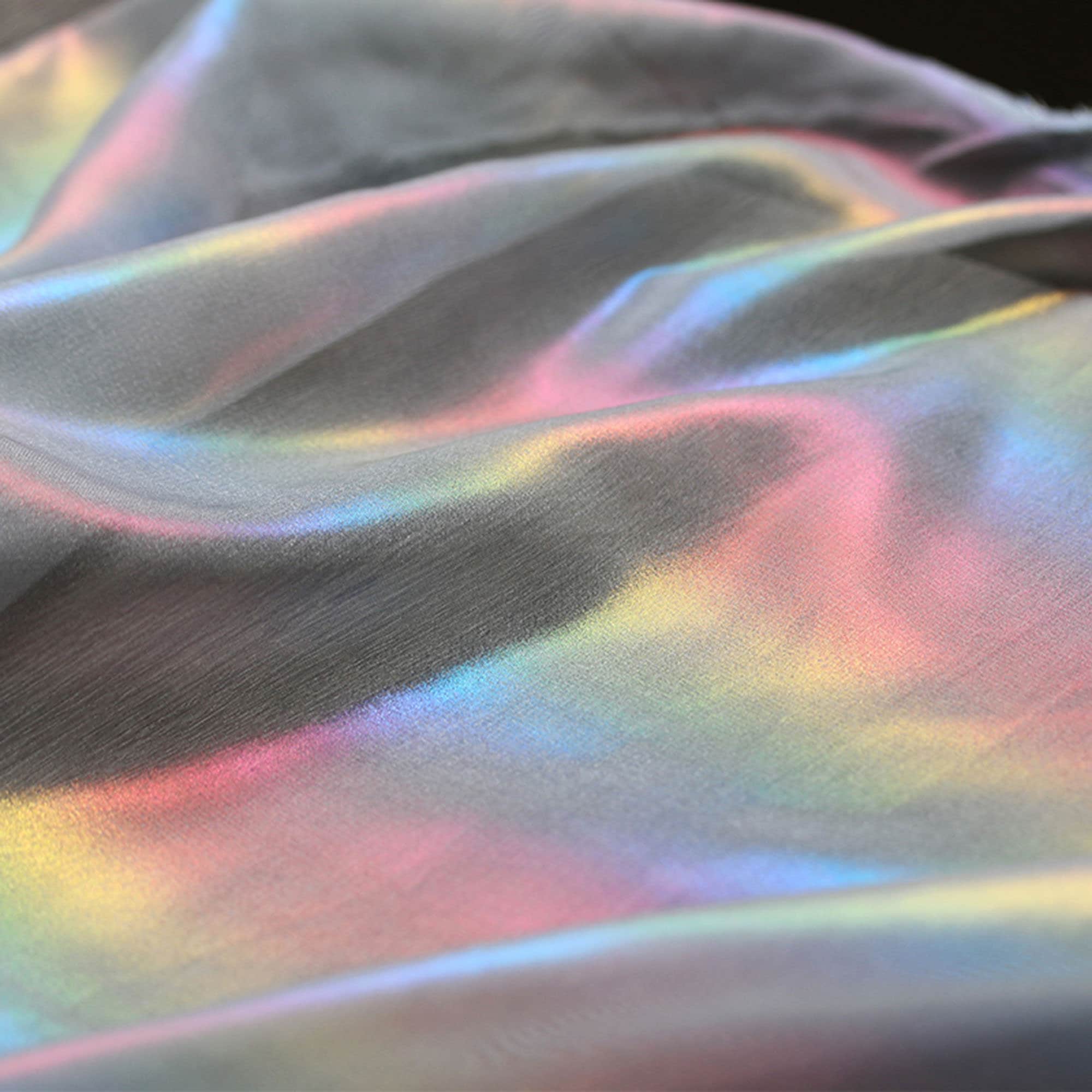 Rainbow Reflective Holographic Fabric Symphony Perspective Etsy