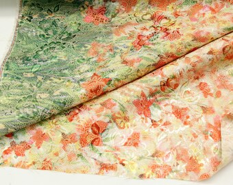 Bunter, floraler Brokat-Jacquardstoff, glitzernder, strukturierter Brokat-Damast für Bekleidung, Haute Couture, DIY-Kleiderstoff, 132 cm breit