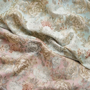 Vintage Thick Jacquard Fabric, Flora Retro Brocade,Damask for Upholstery, Dress DIY fabric 57 inches width