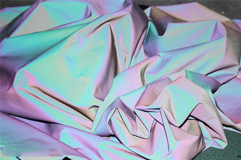 Aurora Reflective Laser Holographic Fabric Illusion Hologram Etsy