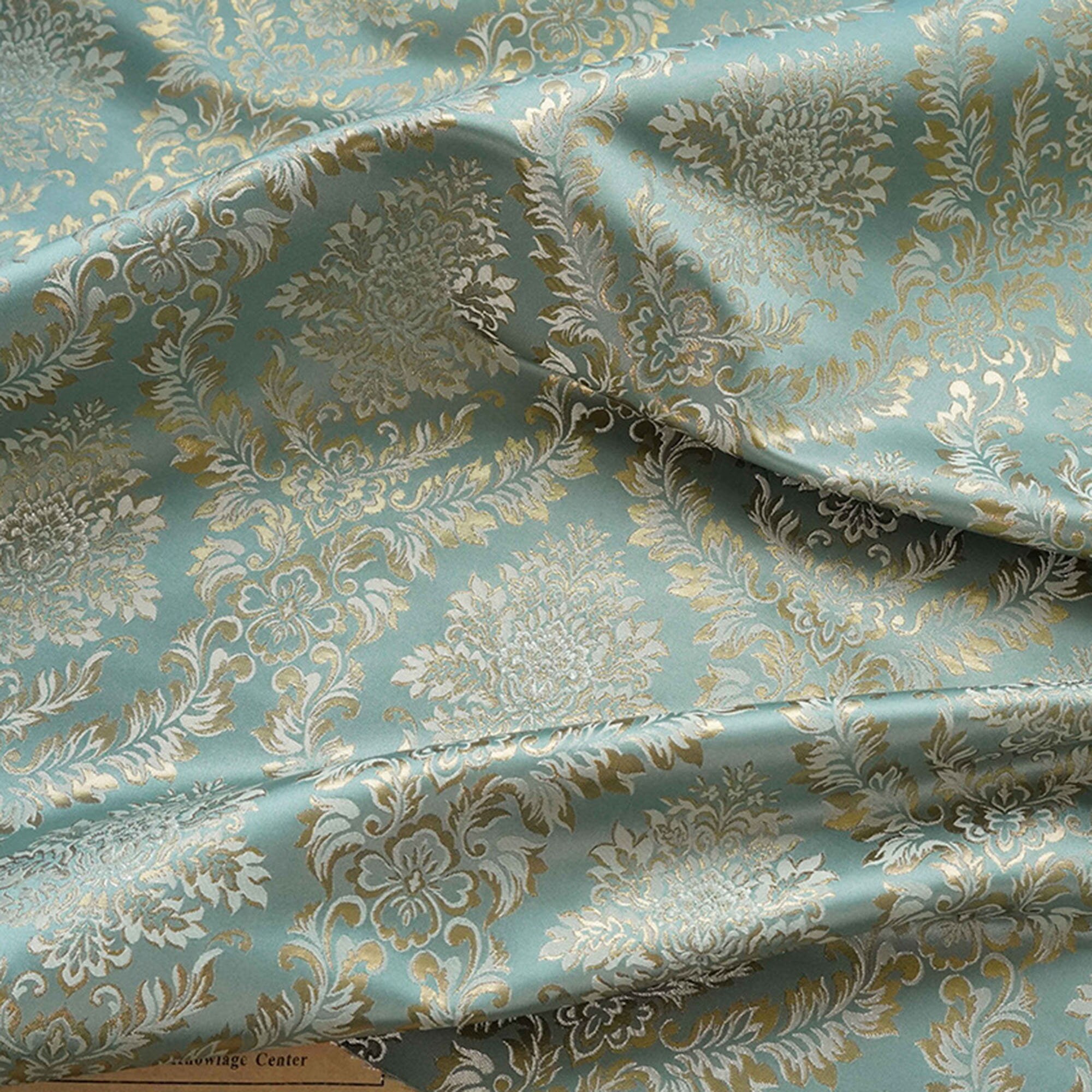 Tissu De Rase Brocart Jacquard Cationique (Deux Faces) Couleurs Noir