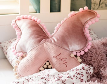 Personalized Girly Butterfly Plush Pillow for Room Decor