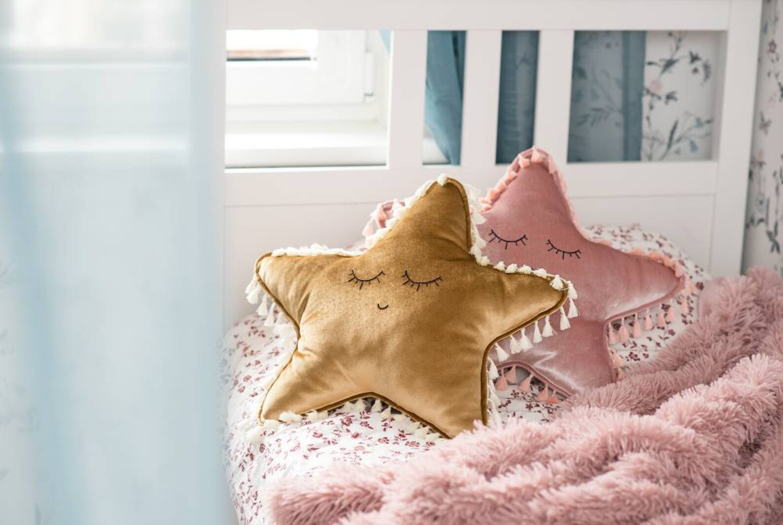 Personalised Star Shape Pillow in Gold Kids Room Decor Etsy