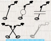 Metal Detector Svg, Treasure Hunting, Metal Detector Clipart, Metal Detector Logo, Metal Detector Vector, Monogram Frame, Cut file, Cricut