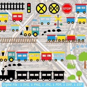 27 Train Svg, Train SVG Bundle Svg, Baby Train, Train Clipart, Choo Choo Train, Birthday Party, Kids, Children, Nursery, Cut file, Cricut