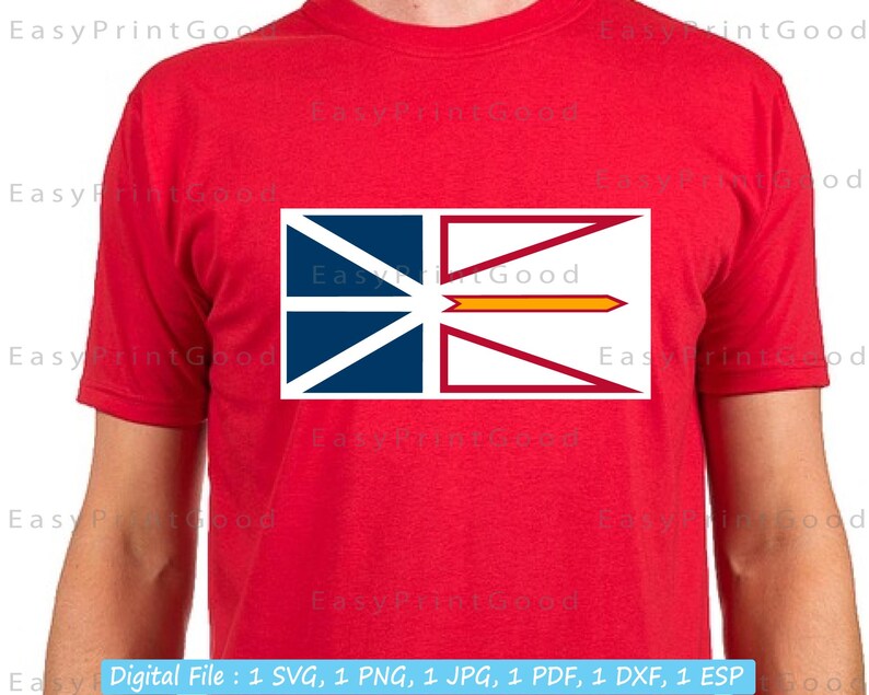 Op de afbeelding: Rood T-shirt met een wit, blauw en rood vlagontwerp. De vlag heeft een gele streep in het midden.
